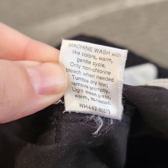 Pendleton Plus Size 16W  Black Cropped Pants 3 Pockets Lightweight 100%Cotton - Picture 5 of 9